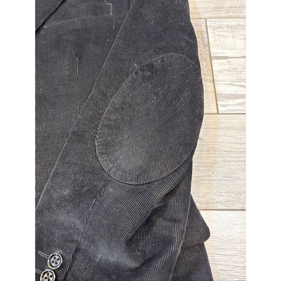 Stafford classic fit black corduroy sports coat suit jacket size 46R - Picture 4 of 12